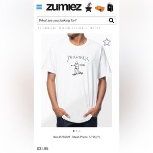 Thrasher Gonz White T-Shirt